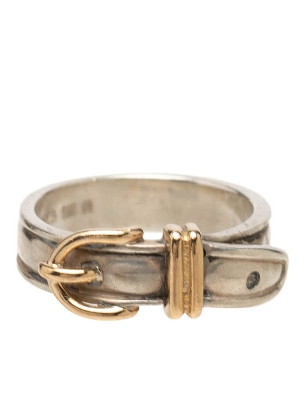 Hermes Ceinture Belt Motif Ring 50 Silver